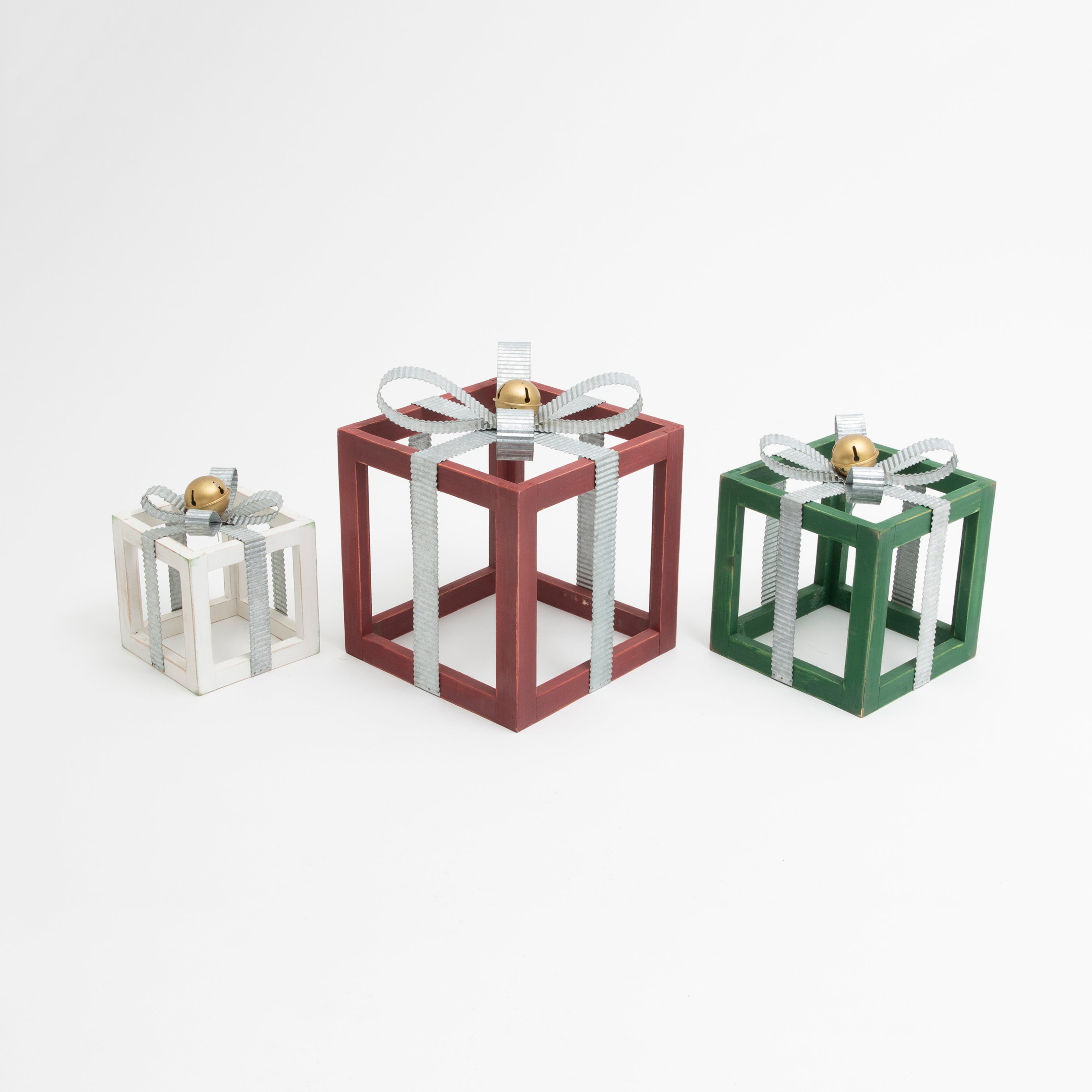 Spirited Nesting Wood and Metal Gift Boxes, Set of 3